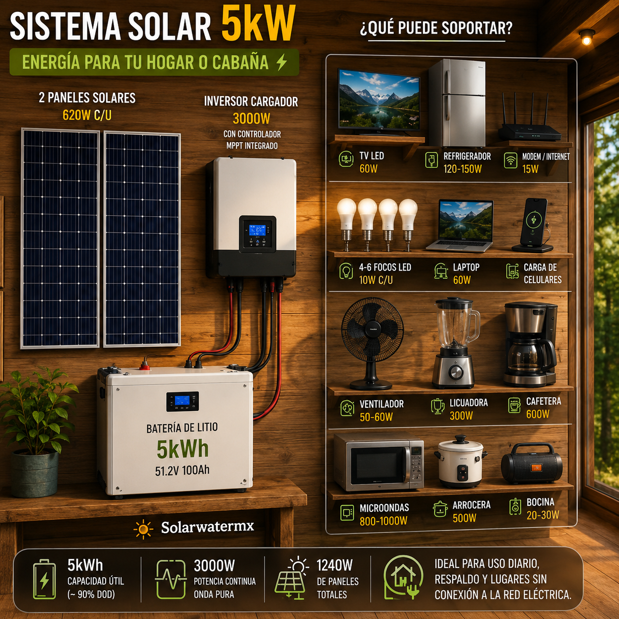 Precio de un Batería solar de 5kWh instalada