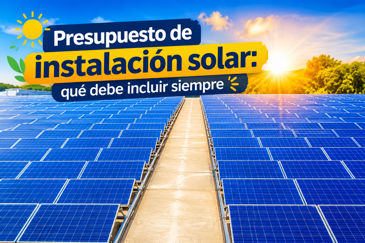 Presupuesto de instalación solar: qué debe incluir siempre