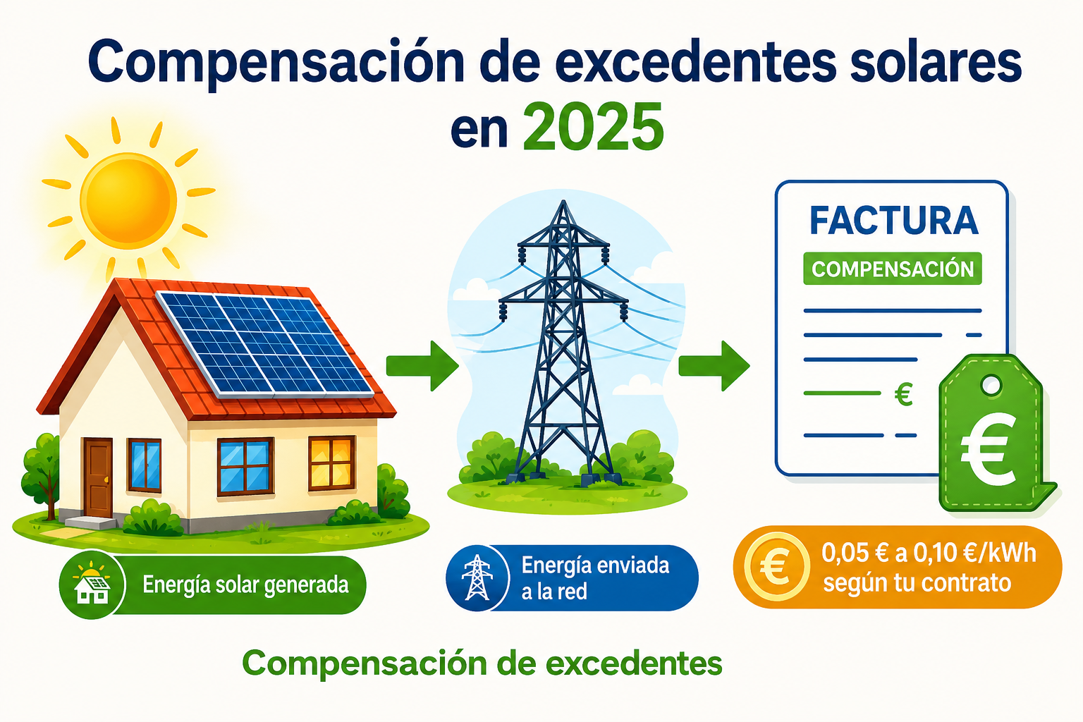 Cómo funciona la compensación de excedentes en España