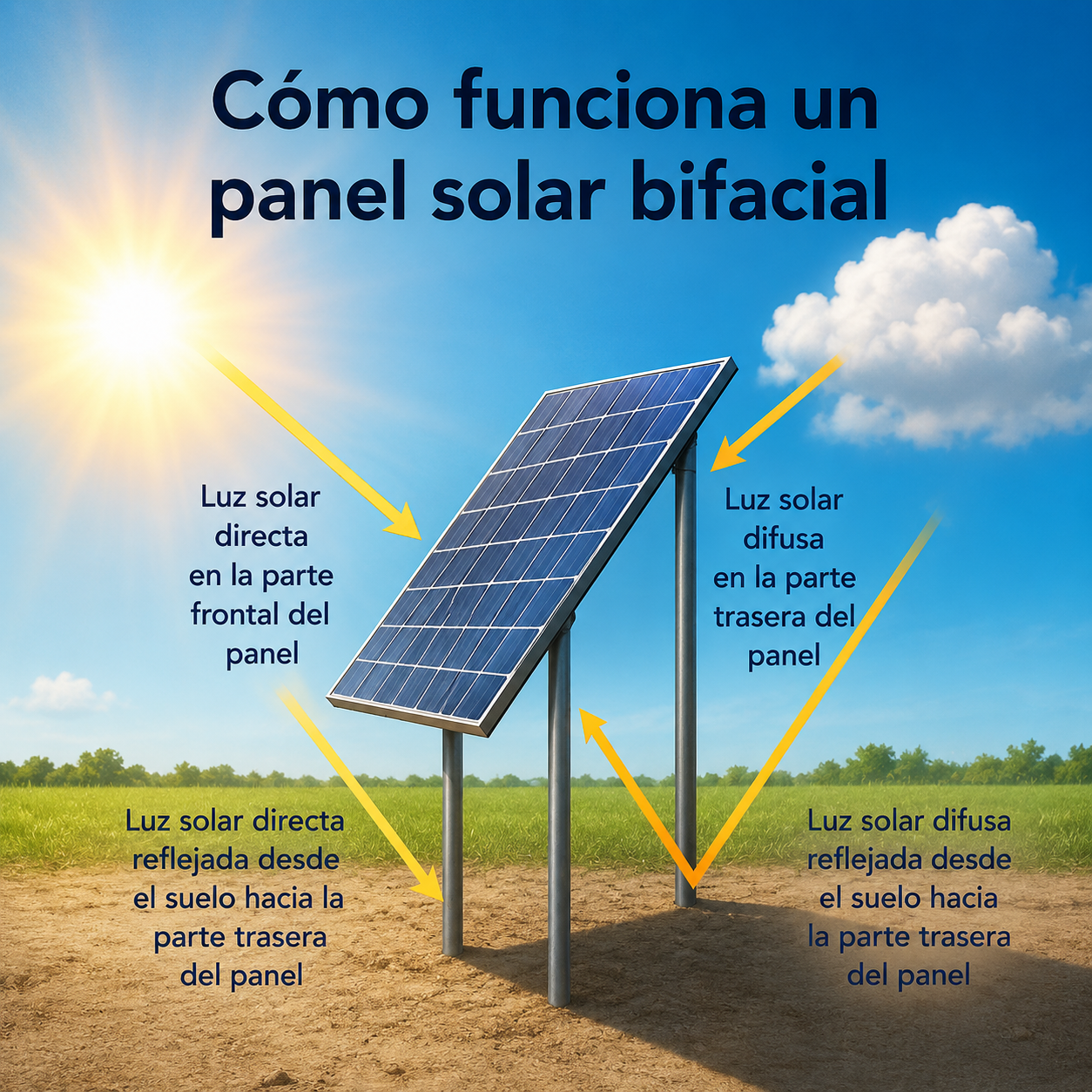 Paneles solares bifaciales: qué son y cuándo compensan