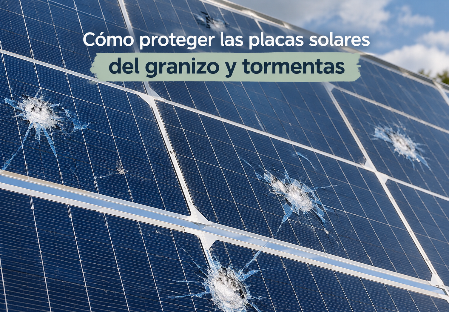 ¿Cómo proteger las placas solares del granizo y tormentas?
