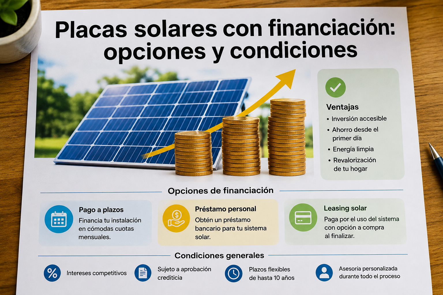 Placas solares con financiación: opciones y condiciones