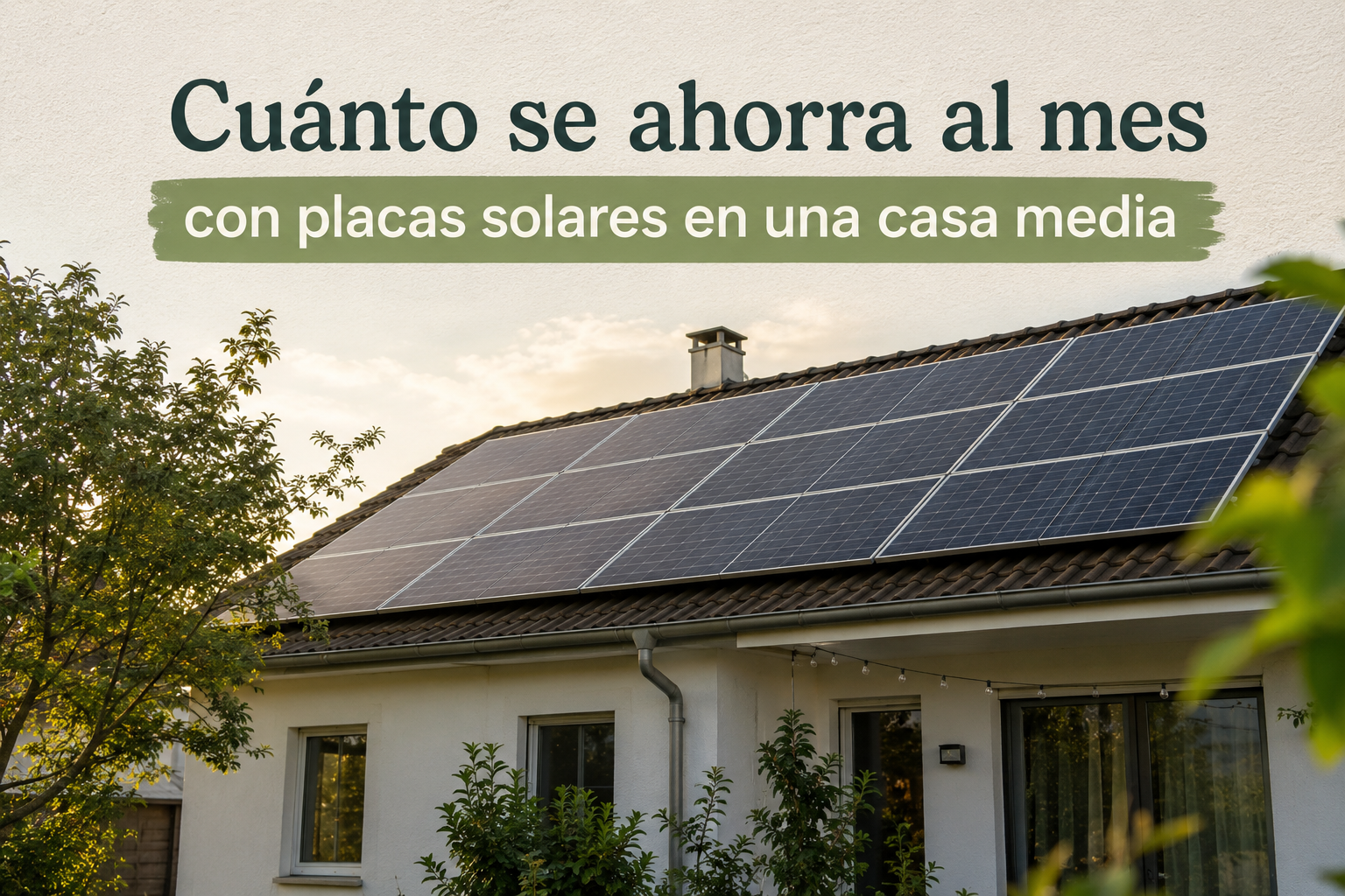 Cuánto se ahorra al mes con placas solares en una casa media